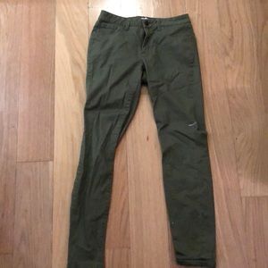 Jessica Simpson olive green had them rise jeans
